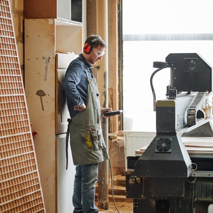 CNC Redditch Skilled technician operating a CNC router