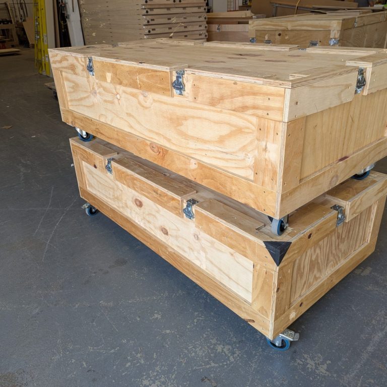 Crates Large bespoke packaging crate ready for shipment.